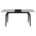 Mina Rectangular 65-inch Extension Dining Table Grey Ceramic