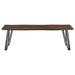 Topeka Live Edge Wood Dining Bench Mango Cocoa