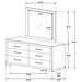 Jessica 6-drawer Dresser with Mirror Cappuccino
