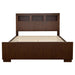 Jessica Eastern King LED Storage Bookcase Bed Cappuccino