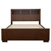 Jessica California King LED Storage Bookcase Bed Cappuccino