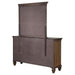 Franco 5-drawer Dresser with Mirror Burnished Oak