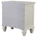 Sandy Beach 3-drawer Nightstand Cream White