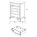 Sandy Beach 5-piece Eastern King Bedroom Set Black