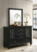 Sandy Beach 11-drawer Dresser with Mirror Black