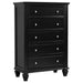 Sandy Beach 5-piece Eastern King Bedroom Set Black