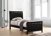 Carlton Wood Twin Panel Bed Cappuccino