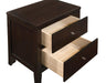 Carlton 2-drawer Nightstand Cappuccino