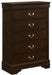 Louis Philippe 5-piece Eastern King Bedroom Set Cappuccino