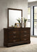 Louis Philippe 6-drawer Dresser with Mirror Cappuccino
