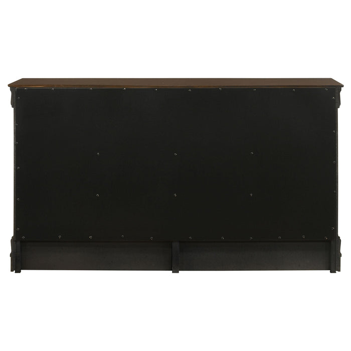 Louis Philippe 6-drawer Dresser Cappuccino