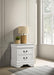 Louis Philippe 2-drawer Nightstand Bedside Table White