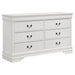 Louis Philippe 6-drawer Dresser White