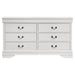 Louis Philippe 6-drawer Dresser White