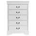 Louis Philippe 5-drawer Bedroom Chest White