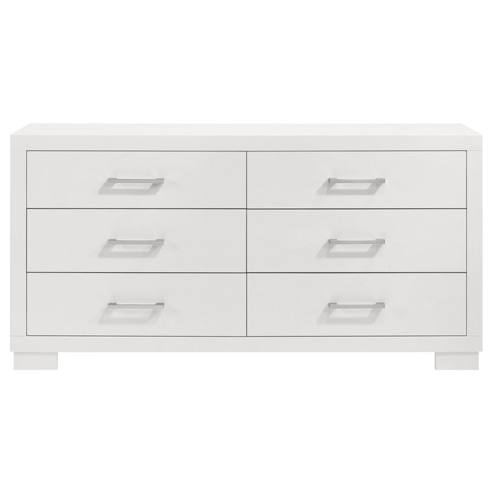 Jessica 5-piece Eastern King LED Bedroom Set Snow White