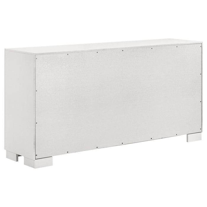 Jessica 5-piece Eastern King LED Bedroom Set Snow White