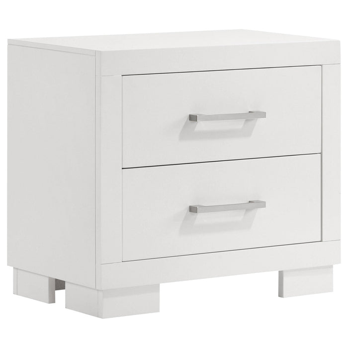 Jessica 6-piece Eastern King LED Bedroom Set Snow White