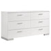 Felicity 6-piece Eastern King Bedroom Set White High Gloss