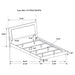 Felicity Wood California King LED Panel Bed White High Gloss