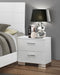 Felicity 2-drawer Nightstand White High Gloss