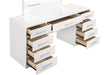 Felicity 9-drawer Vanity Table Lighted Mirror Glossy White