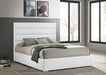 Felicity 53-inch Upholstered Eastern King Platform Bed White