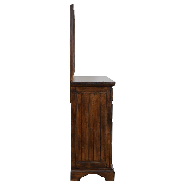Elk Grove 9-drawer Dresser with Mirror Vintage Bourbon