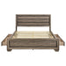 Kauffman Wood California King Storage Panel Bed Washed Taupe