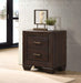 Kauffman 2-drawer Nightstand Dark Cocoa