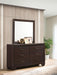 Kauffman 6-drawer Dresser with Mirror Dark Cocoa