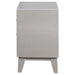 Leighton 2-drawer Nightstand Metallic Mercury