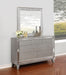 Leighton 7-drawer Dresser with Mirror Metallic Mercury