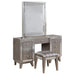 Leighton Vanity Table Set with Stool Metallic Mercury