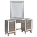Leighton Vanity Table Set with Stool Metallic Mercury