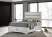 Miranda 54-inch Upholstered Queen Panel Bed White