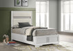Miranda 54-inch Upholstered Twin Panel Bed White