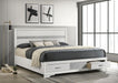 Miranda 51-inch Wood California King Storage Panel Bed White