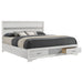 Miranda 51-inch Wood California King Storage Panel Bed White