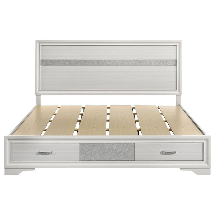 Miranda 51-inch Wood California King Storage Panel Bed White