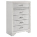Miranda 5-drawer Bedroom Chest White