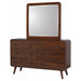 Robyn 6-drawer Dresser with Mirror Dark Walnut