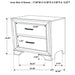 Beaumont 2-drawer Nightstand Champagne