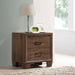 Brandon 2-drawer Nightstand Warm Brown