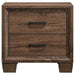 Brandon 2-drawer Nightstand Warm Brown