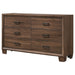 Brandon 6-drawer Dresser Warm Brown