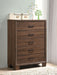 Brandon 5-drawer Bedroom Chest Warm Brown