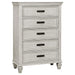 Franco 5-piece Eastern King Bedroom Set Distressed White