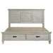 Franco Wood Eastern King Storage Panel Bed Distressed White