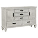 Franco 4-piece Eastern King Bedroom Set Distressed White